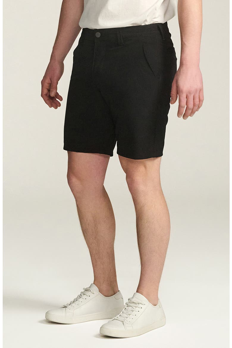 Arizona Commuter Flat Front Chino Shorts, Alternate, color, BLACK COMMUTER LUXE