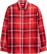 ICECREAM Jack Plaid Cotton Graphic Button-Up Shirt