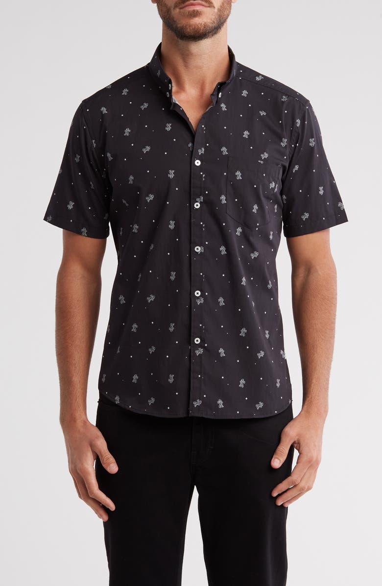 Public Art Short Sleeve Button-Down Shirt, Main, color,