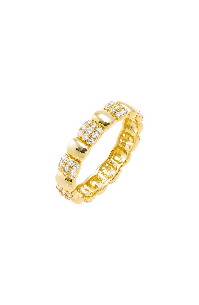 BY ADINA EDEN Pave X Solid Rectangle Band Ring, Main, color, 
