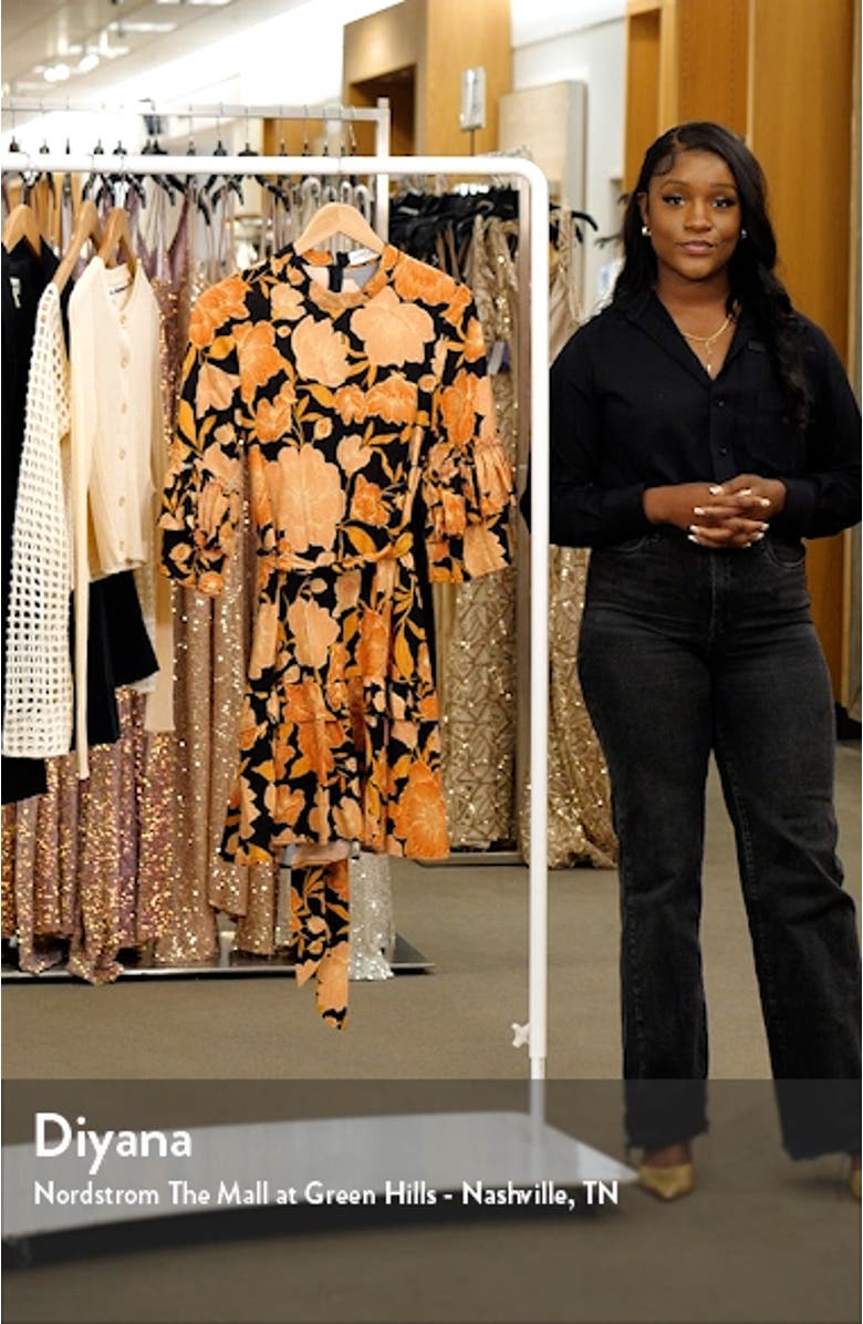 Peta Floral Tiered Minidress, sales video thumbnail