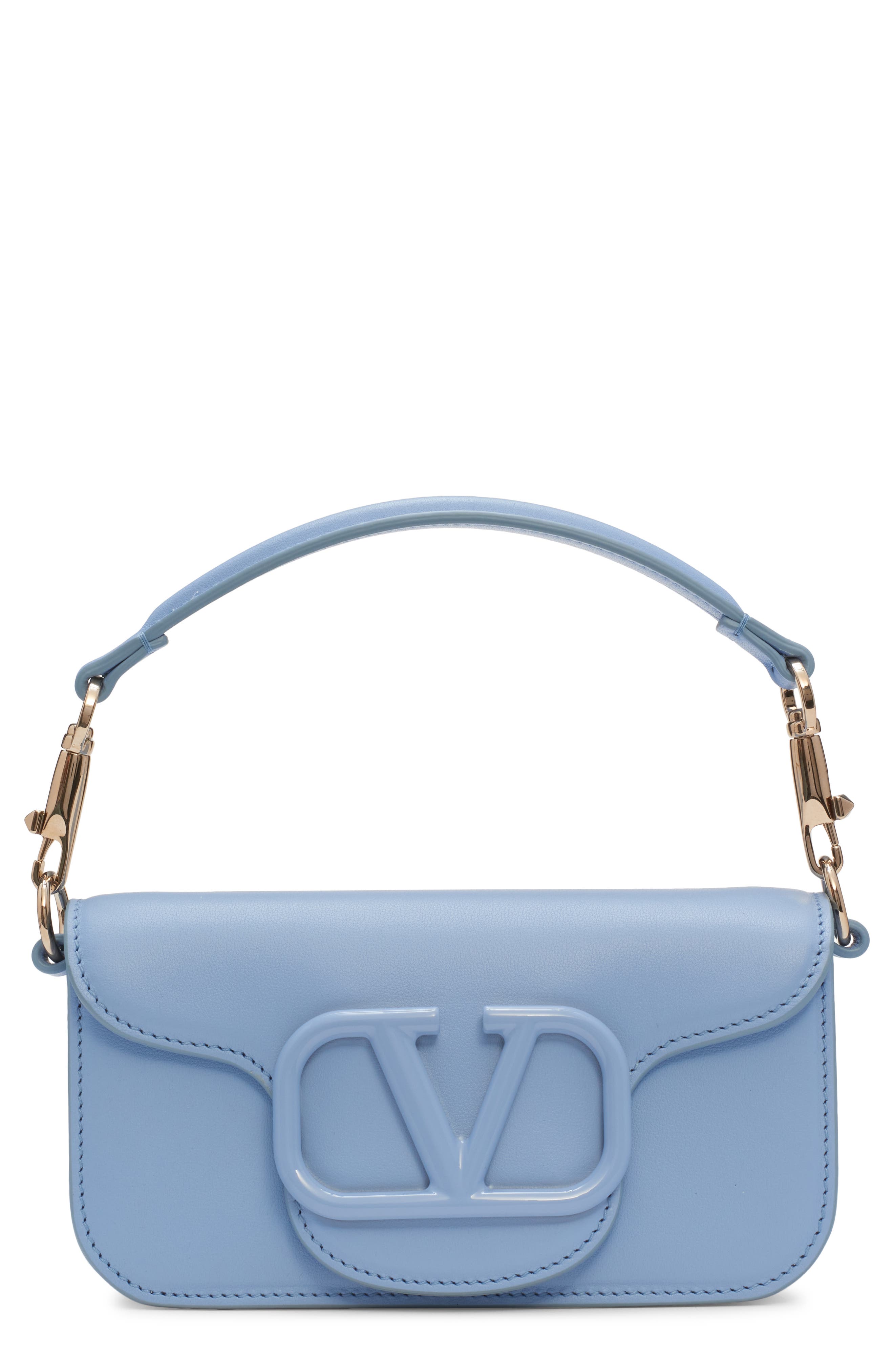 Valentino Garavani Small Locò Leather Shoulder Bag, Main, color, 