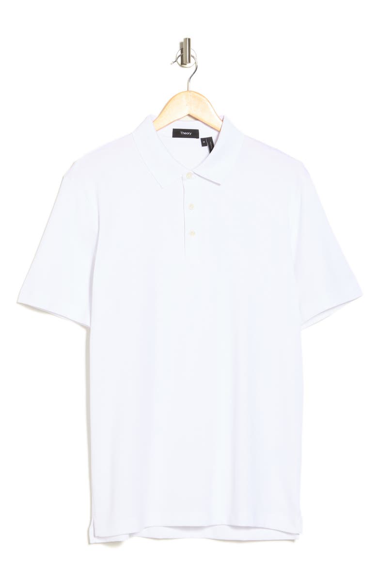 Theory Short Sleeve Polo, Alternate, color, White