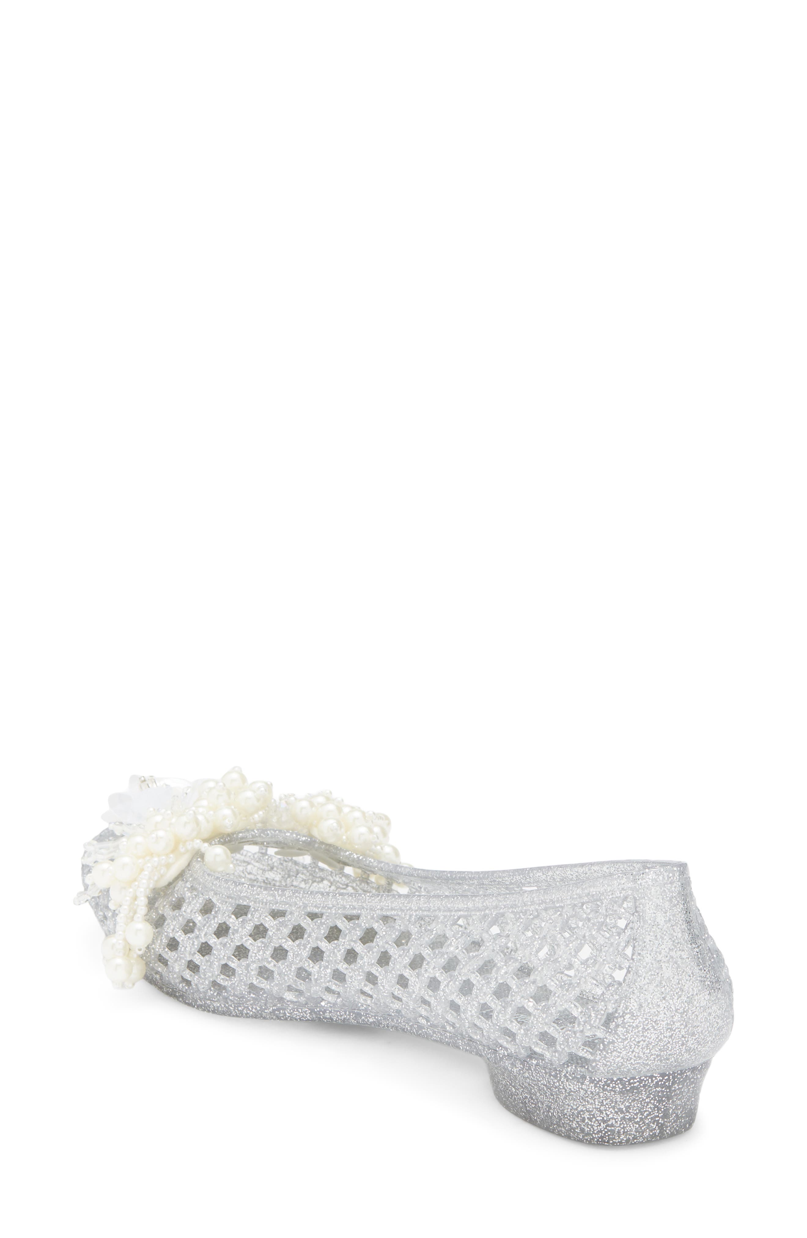 Jeffrey Campbell Whimzy Jelly Flat, Alternate, color, Silver Glitter Pearl