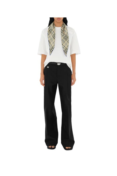 Burberry Check Silk Scarf In Lichen