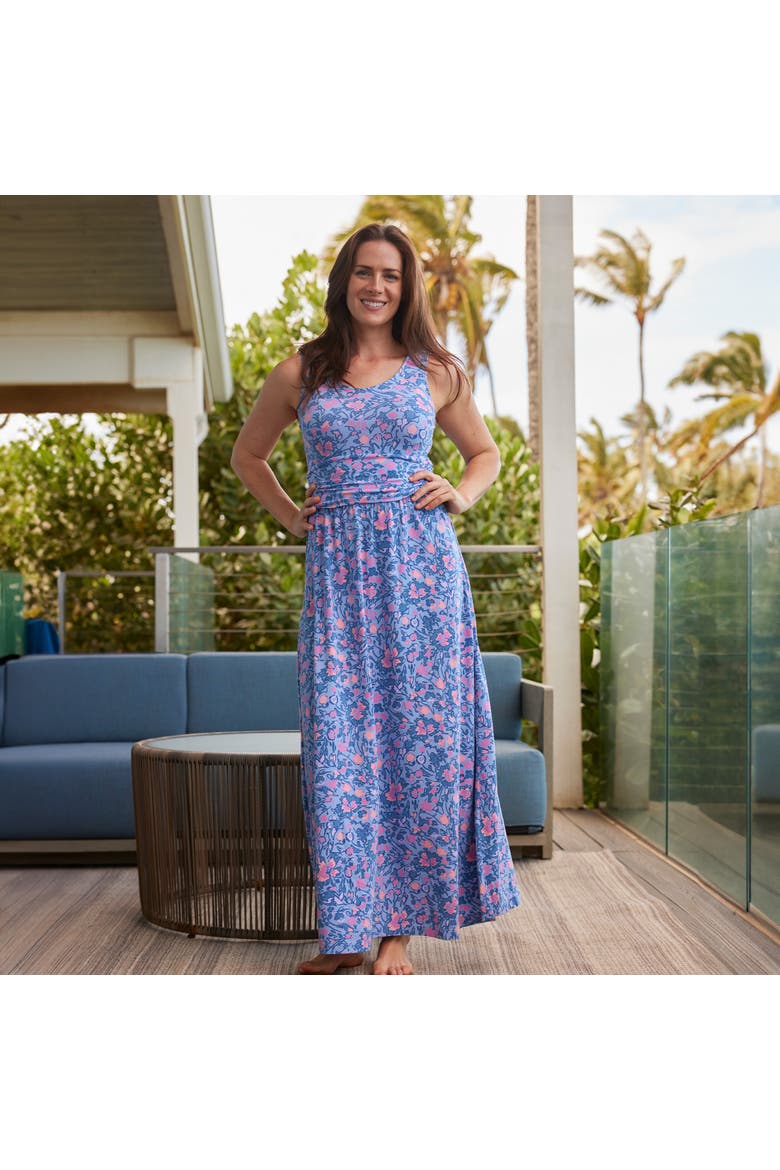 V-Neck Maxi Dress, Alternate, color, Moon Dust Wildflower