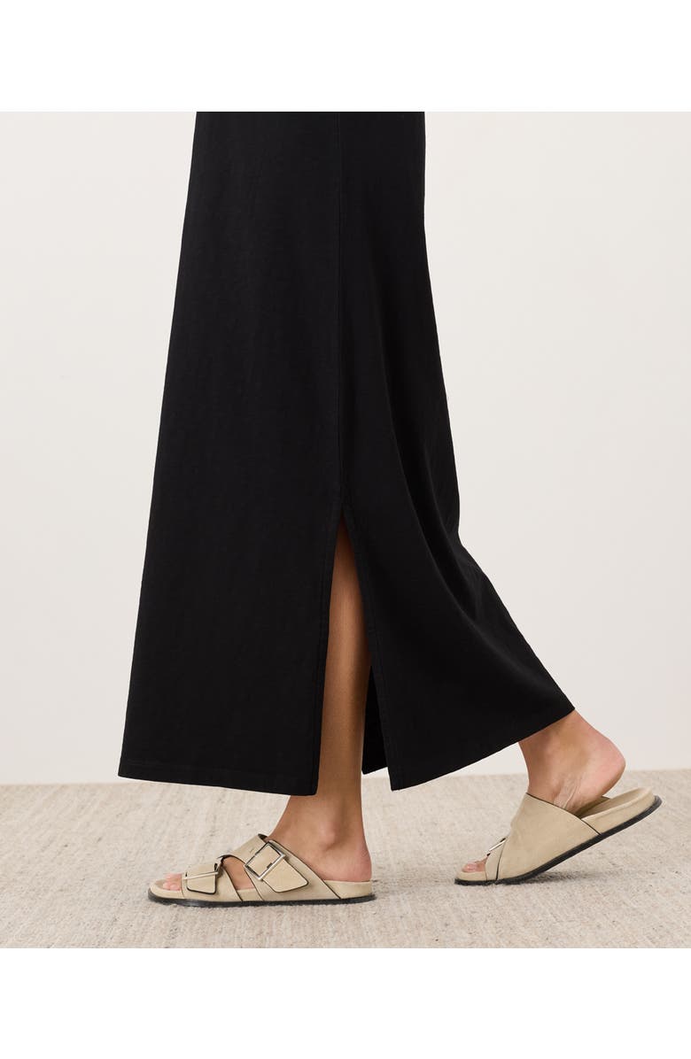 Pact Organic Cotton Soft-Slub Essential Easy Tee Maxi Dress, Alternate, color, Black