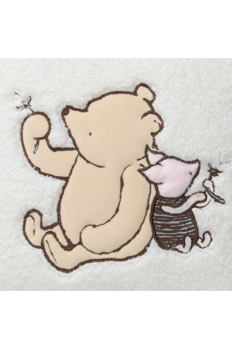 Storytime Pooh Soft Faux Shearling Nursery Throw Pillow, Alternate, color, Cream