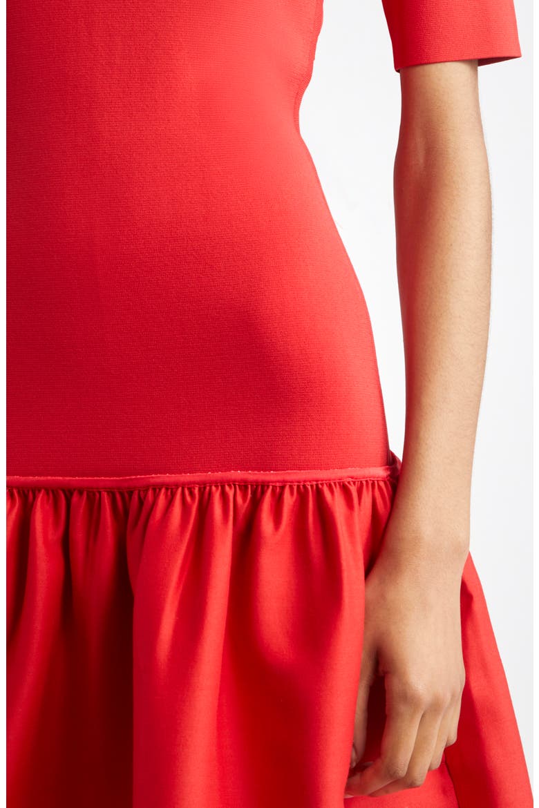 Twinflower Flounce Sweater Dress, Alternate, color, POPPY
