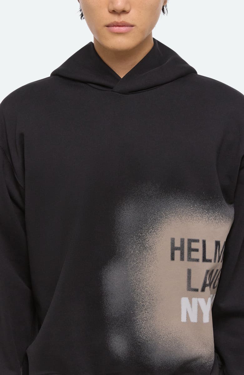 Helmut Lang Spray Graphic Hoodie, Alternate, color, Black - 001