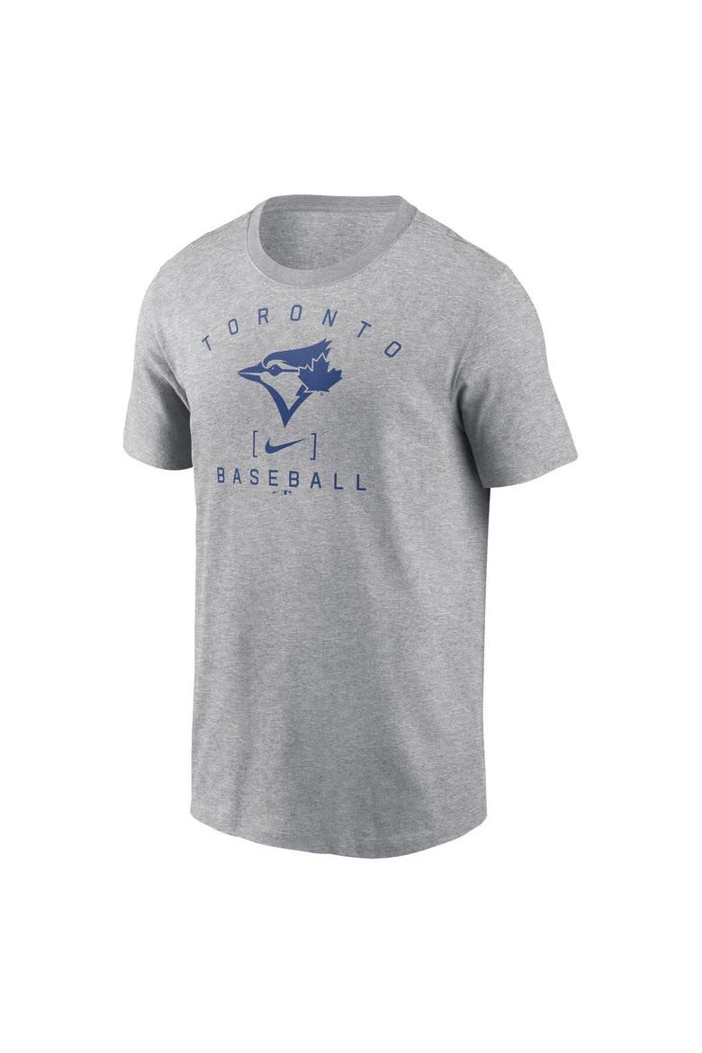 Men's Nike Heather Gray Toronto Blue Jays Home Team Athletic Arch T-Shirt, Alternate, color, Heather Gray