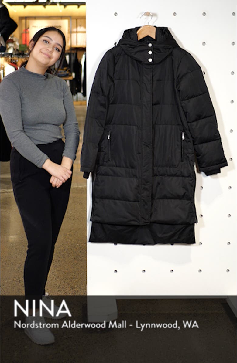 Insulated Step Hem Puffer Coat, sales video thumbnail