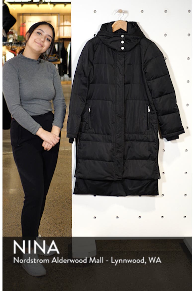 Insulated Step Hem Puffer Coat video