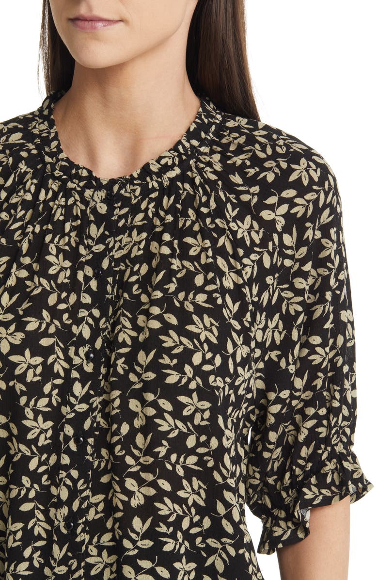 Bobeau Print Ruffle Blouse, Alternate, color,