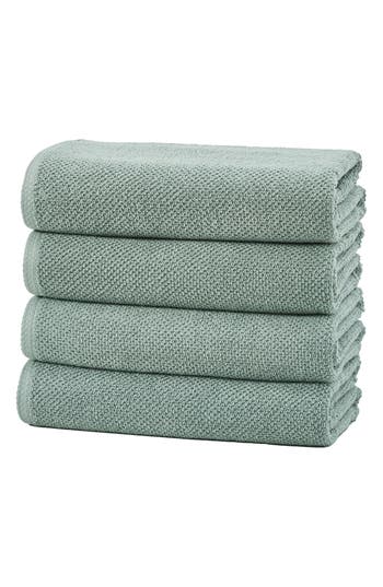 Woven & Weft Cotton 4-pack Textured Bath Towel Set