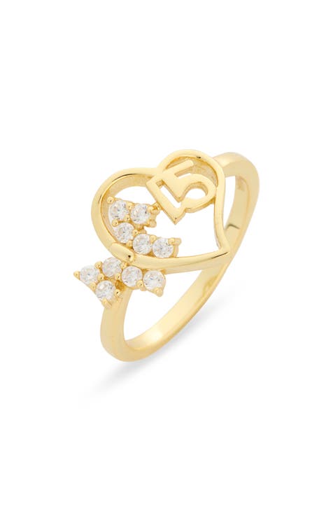 Quince Heart CZ Ring