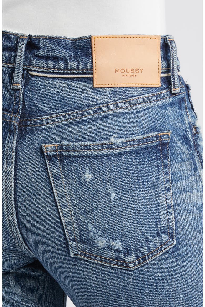 MV Mallard Distressed Slim Straight Leg Jeans, Alternate, color, DARK BLUE