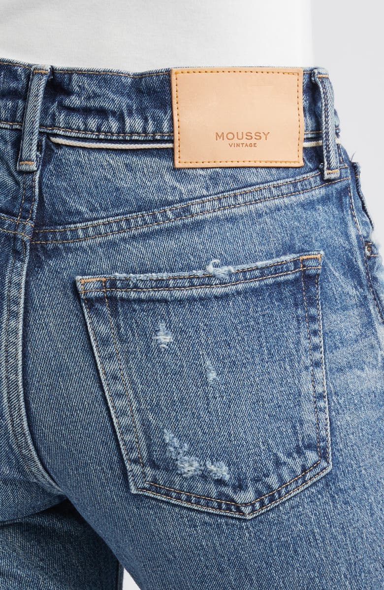 MOUSSY VINTAGE MV Mallard Distressed Slim Straight Leg Jeans, Alternate, color,