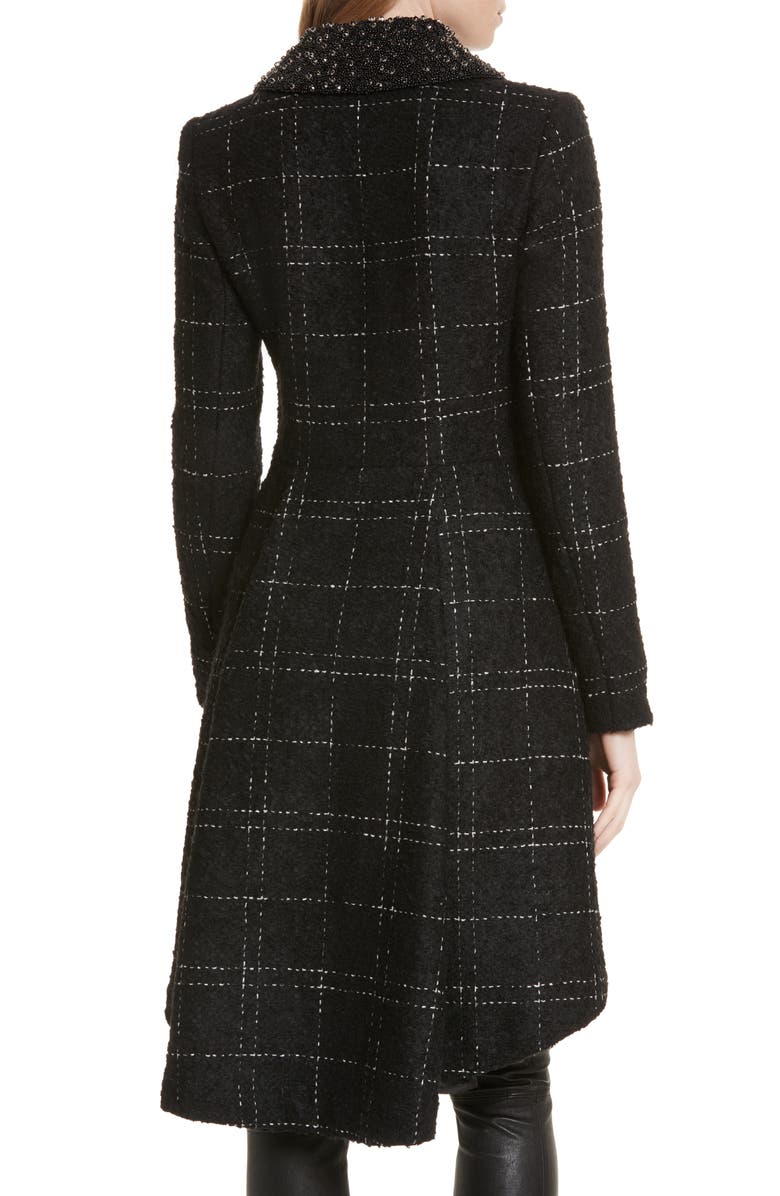 Alice + Olivia Marcia Embellished Peter Pan Collar Coat, Alternate, color, 