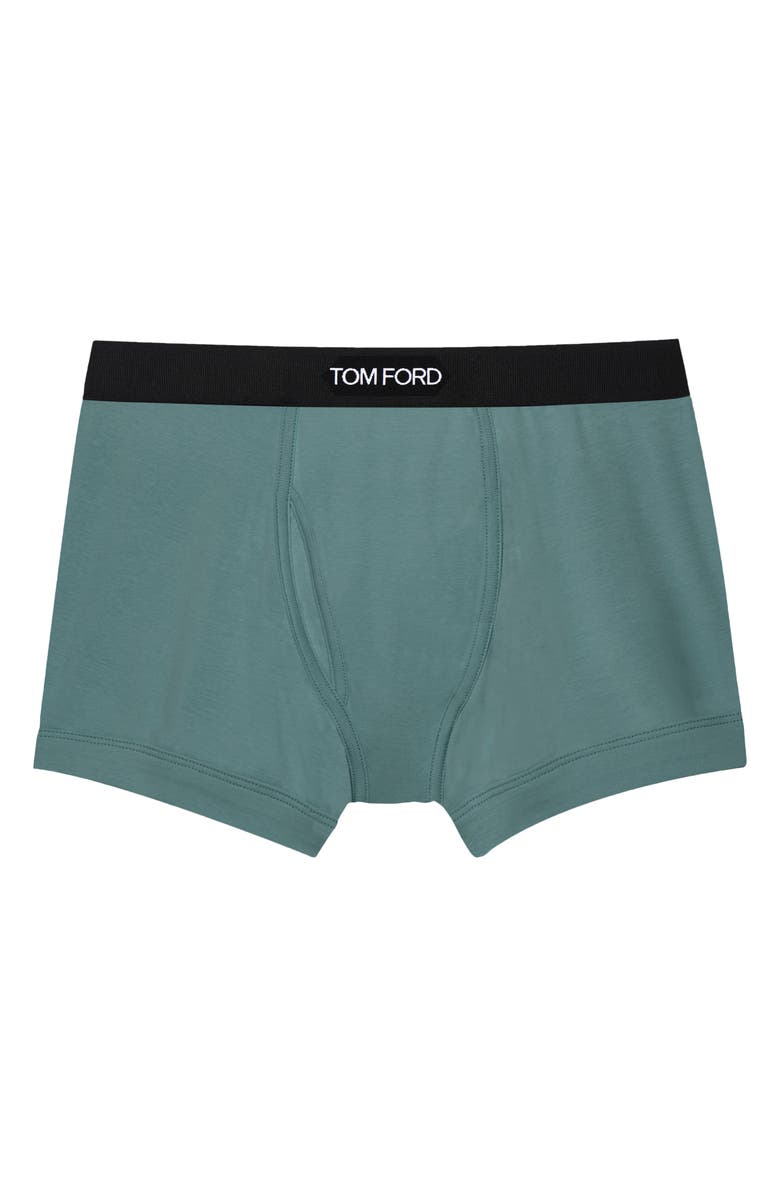 TOM FORD Cotton Stretch Jersey Boxer Briefs, Alternate, color, Teal