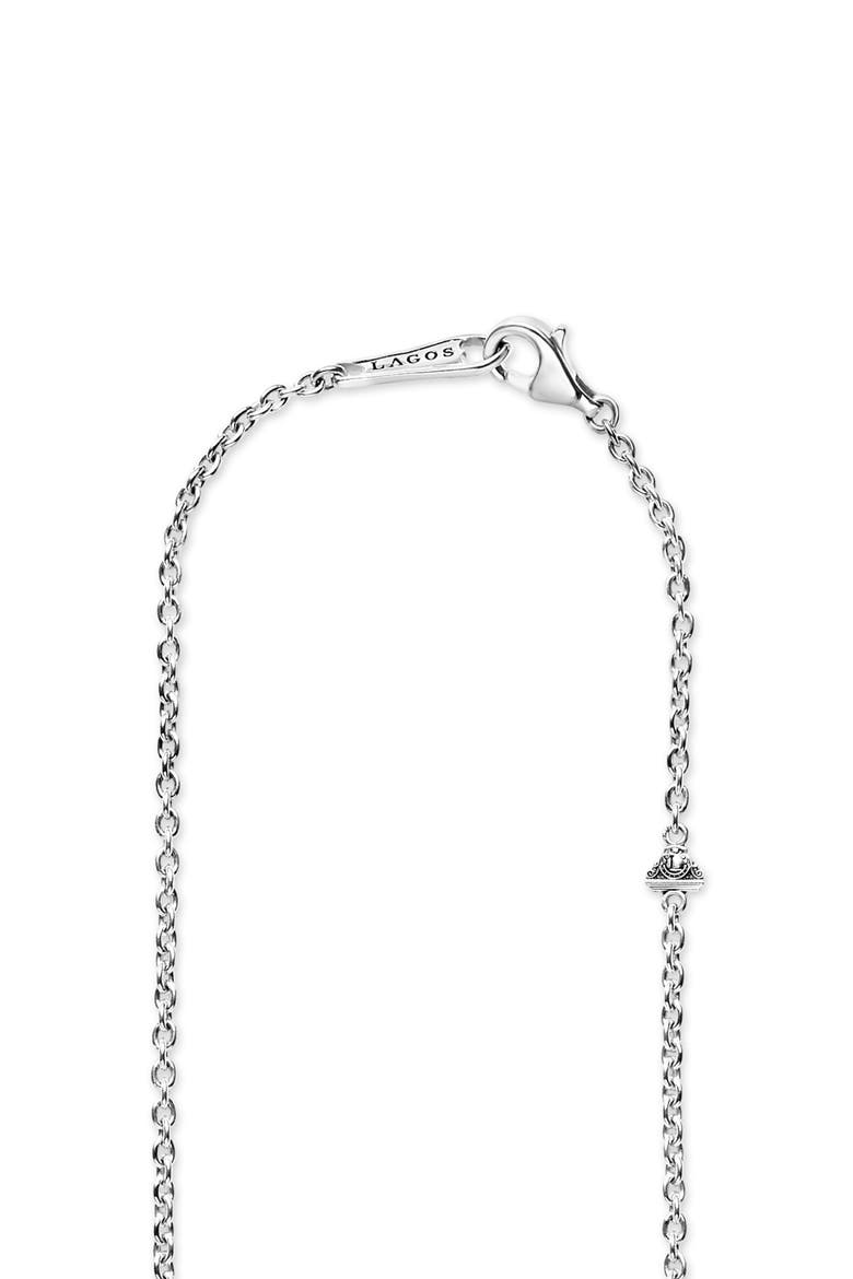 Caviar Bubbly Pendant Necklace, Alternate, color, SILVER