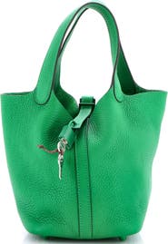 Pre-Owned Hermes Monochrome Picotin Lock Bag Clemence PM