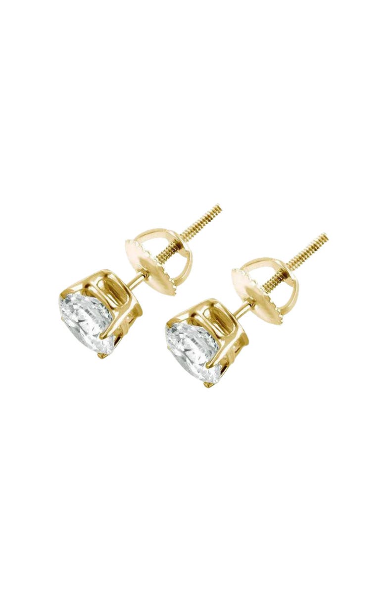 Bliss Diamond 3ct TDW Diamond Studs 14K Gold Lab Grown Screw Back Earrings, Alternate, color, 14K Yellow Gold