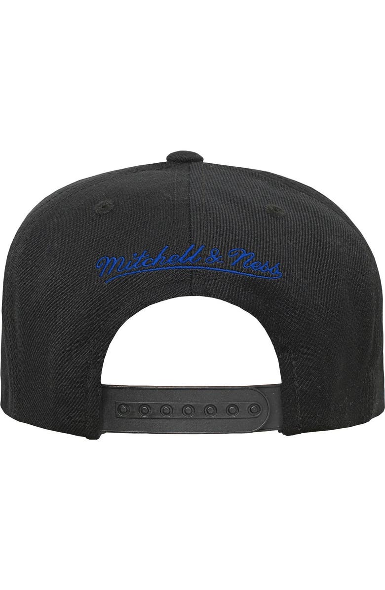 Mitchell & Ness Youth Mitchell & Ness Black/Royal New York Giants Team Script Snapback Hat, Alternate, color, Black