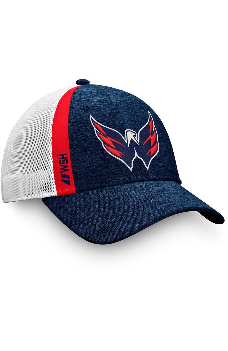 FANATICS Men's Fanatics Branded Navy Washington Capitals Authentic Pro Locker Room Trucker Snapback Hat, Alternate, color,