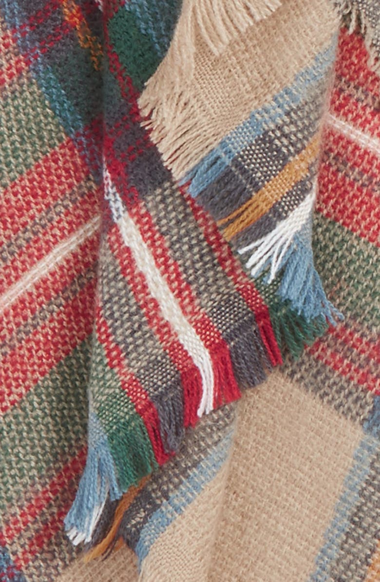 Sole Society Plaid Blanket Scarf, Alternate, color, 