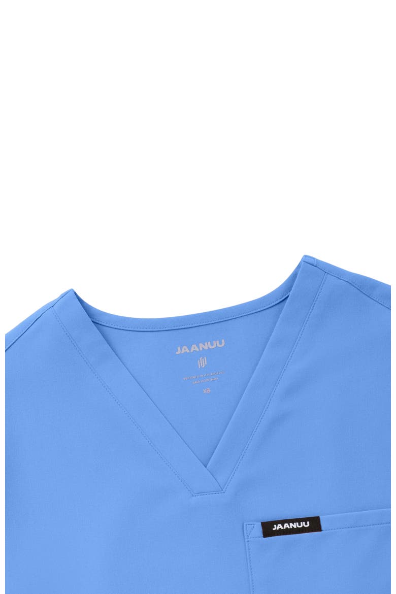 Rhena Women's 1-Pocket Slim V-Neck Scrub Top, Alternate, color, Ceil Blue