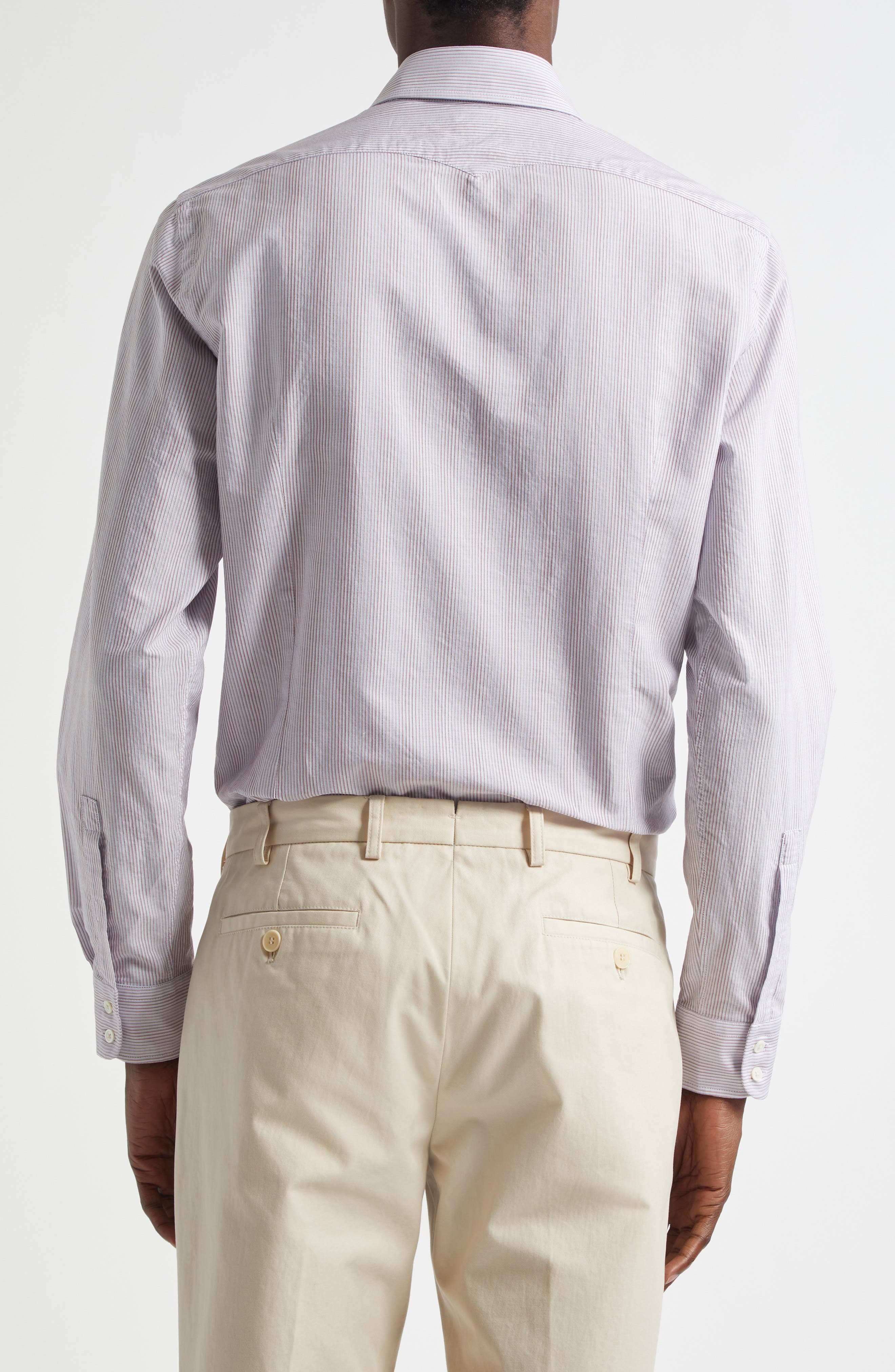 Canary Stripe Cotton Button-Up Shirt - image 2