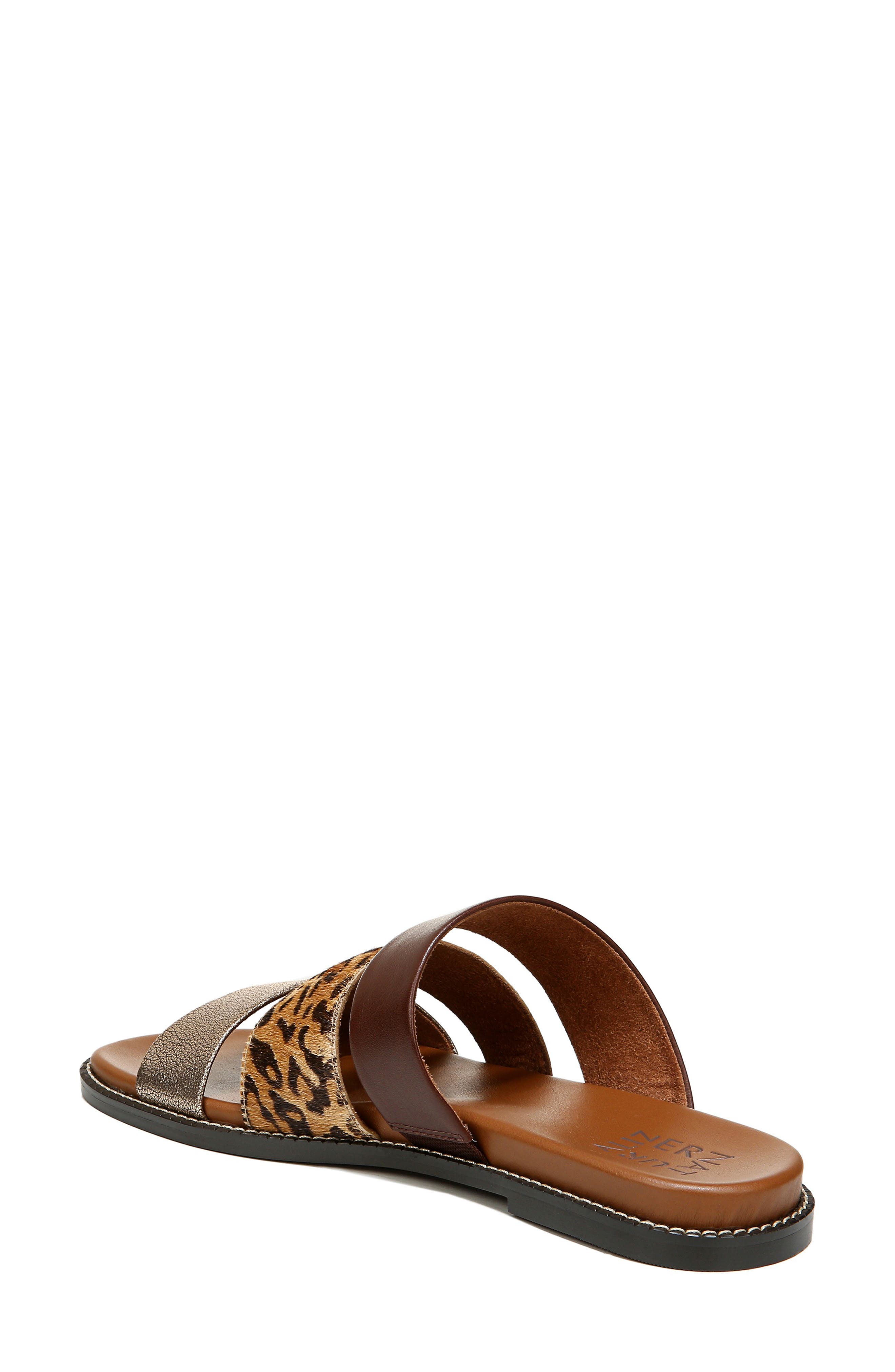 Kellie Slide Sandal, Alternate, color, BROWN LEOPARD LEATHER
