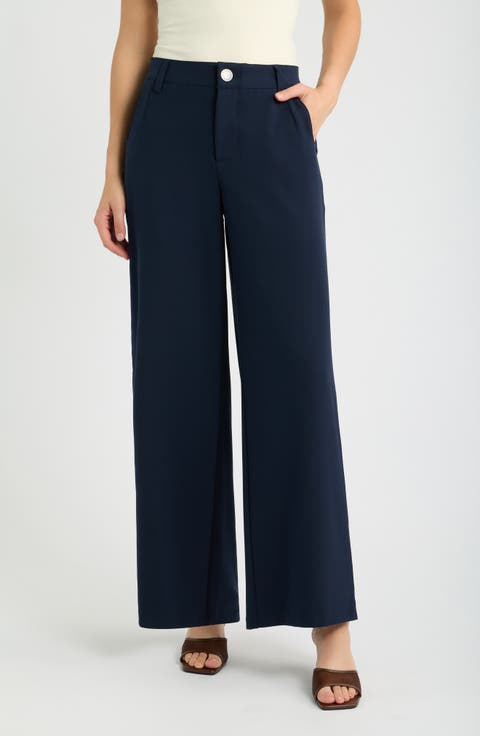 Whitney Skyrise Flat Front Wide Leg Pants