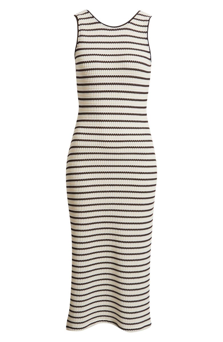 Treasure & Bond Stripe Knit Midi Tank Dress, Main, color,