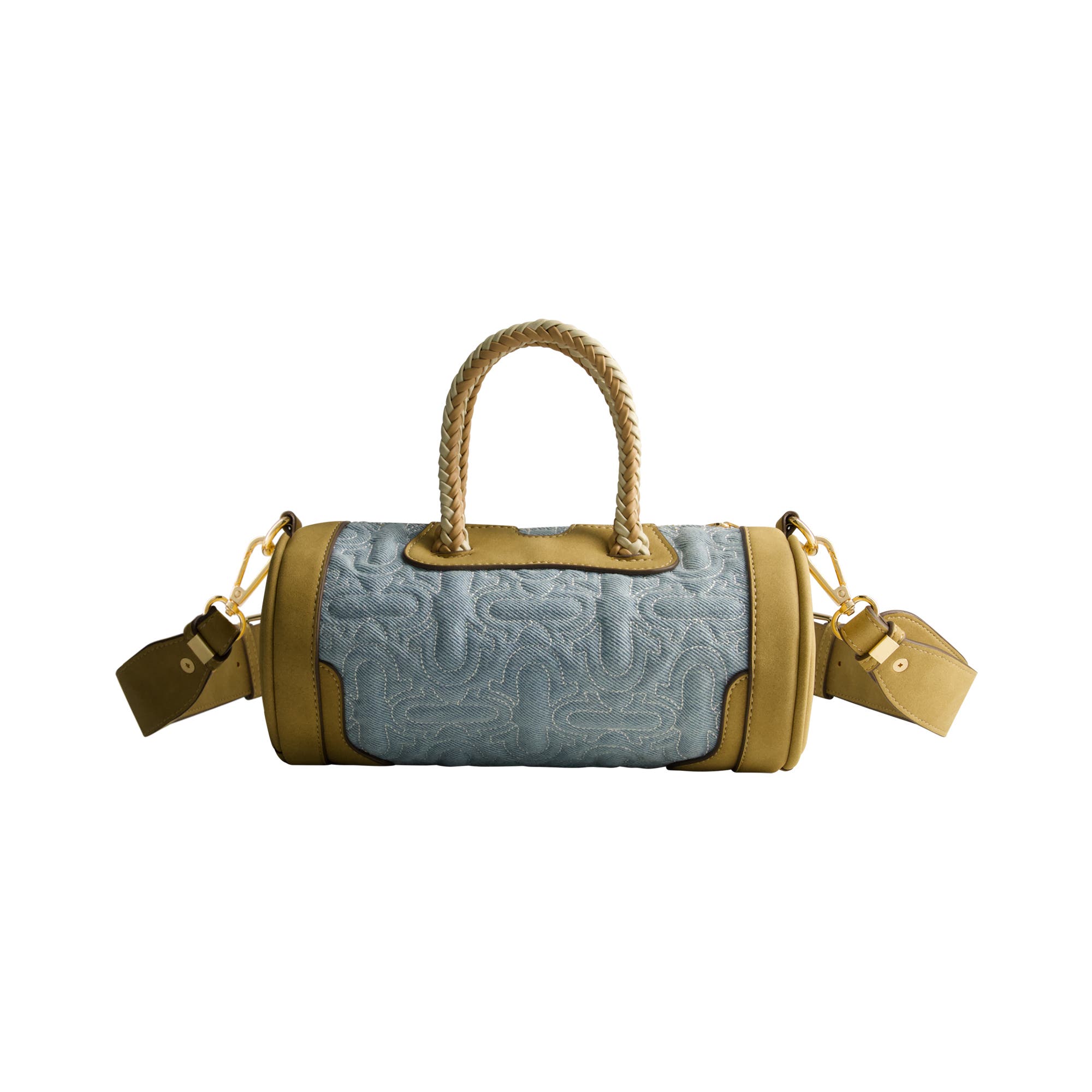 True Religion Quilted Horseshoe Mini Duffel Crossbody Bag, Alternate, color, Denim