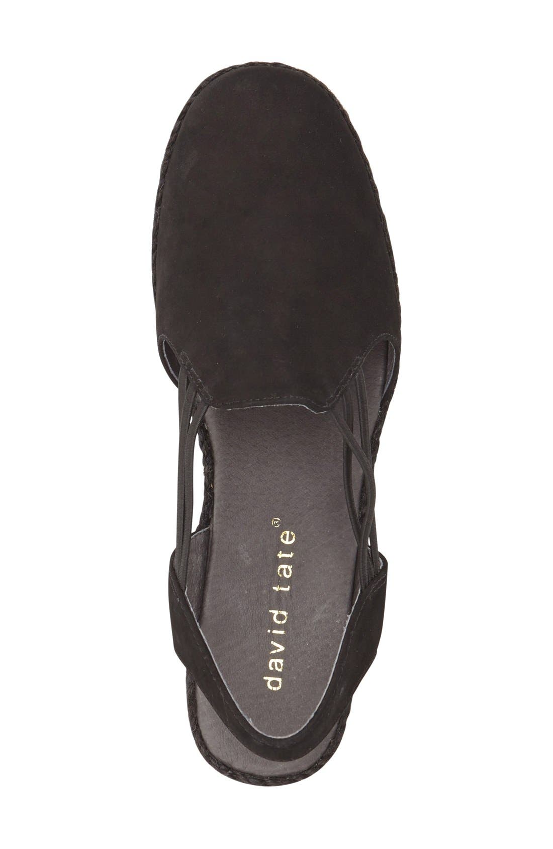 'Nelly' Slingback Wedge Sandal, Alternate, color, BLACK NUBUCK