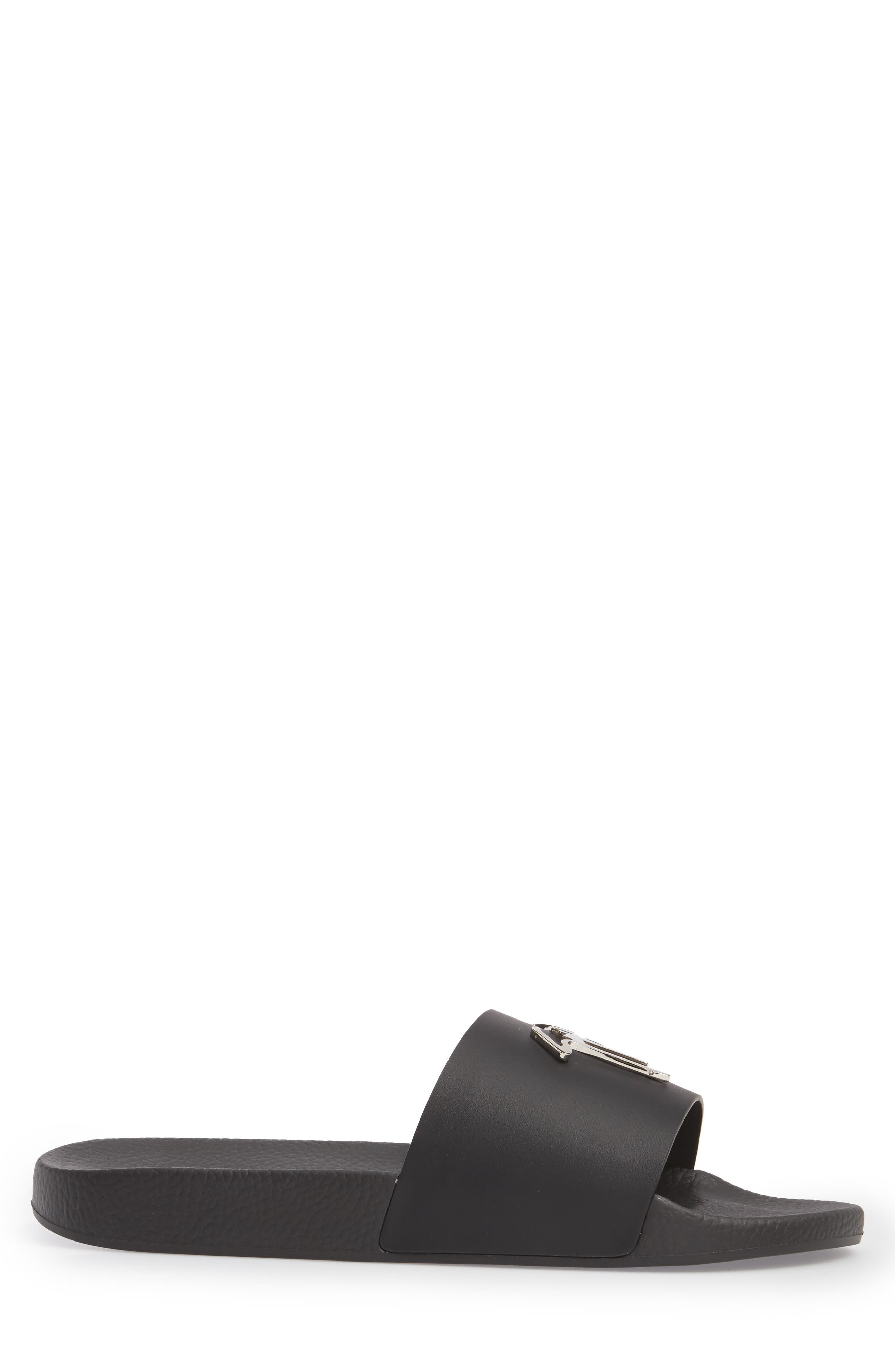 Slide Sandal, Alternate, color, BLACK