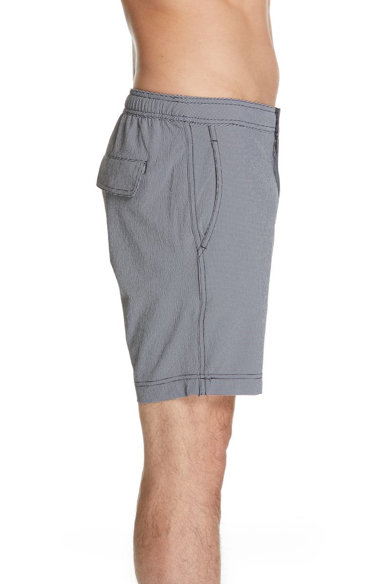 Onia Calder Gingham Swim Trunks, Alternate, color, 