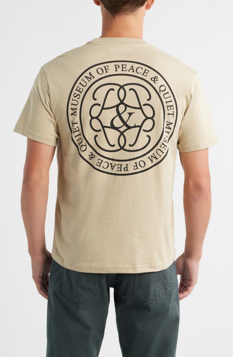 Museum of Peace & Quiet Symbol Cotton Graphic T-Shirt, Alternate, color, Tan