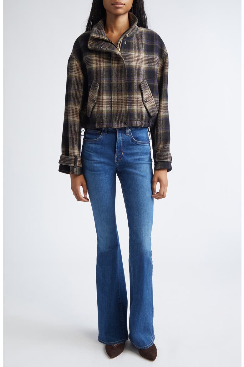 Bateman Plaid Wool Blend Jacket, Alternate, color, BLACK/ TAUPE MULTI