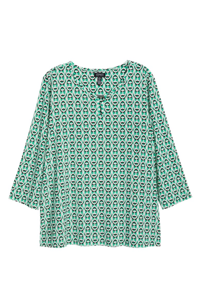 Jones New York Bar Keyhole Top, Main, color, Kelly Multi