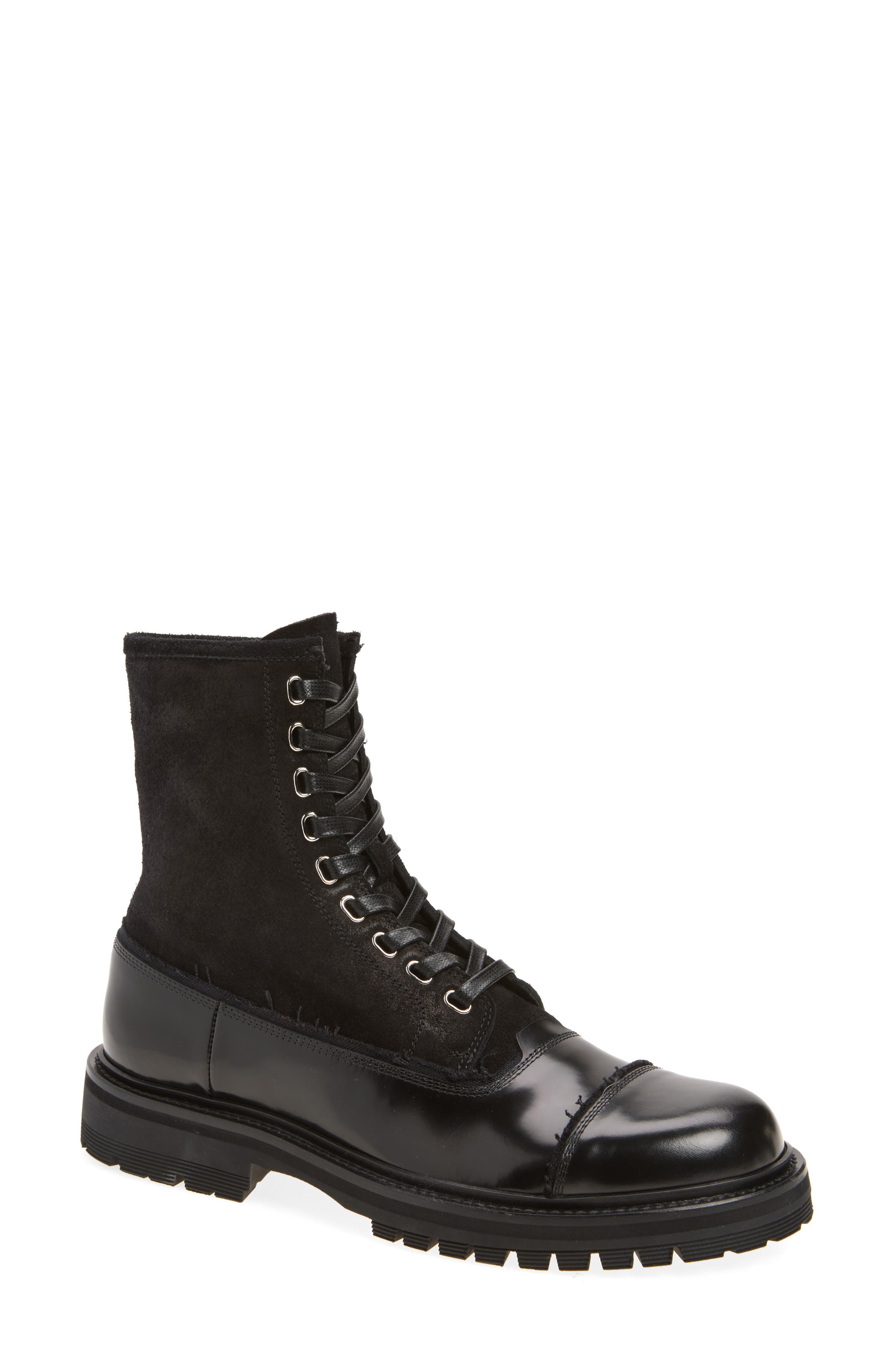 Leather Boot, Main, color, NERO/ NERO