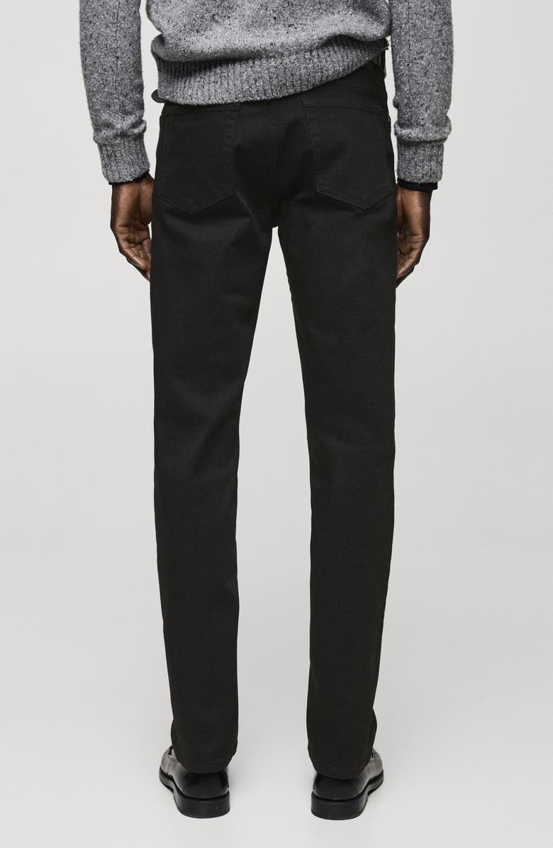 MANGO Patrick Slim Fit Ultra Soft Touch Stretch Denim Jeans, Alternate, color, Black Denim