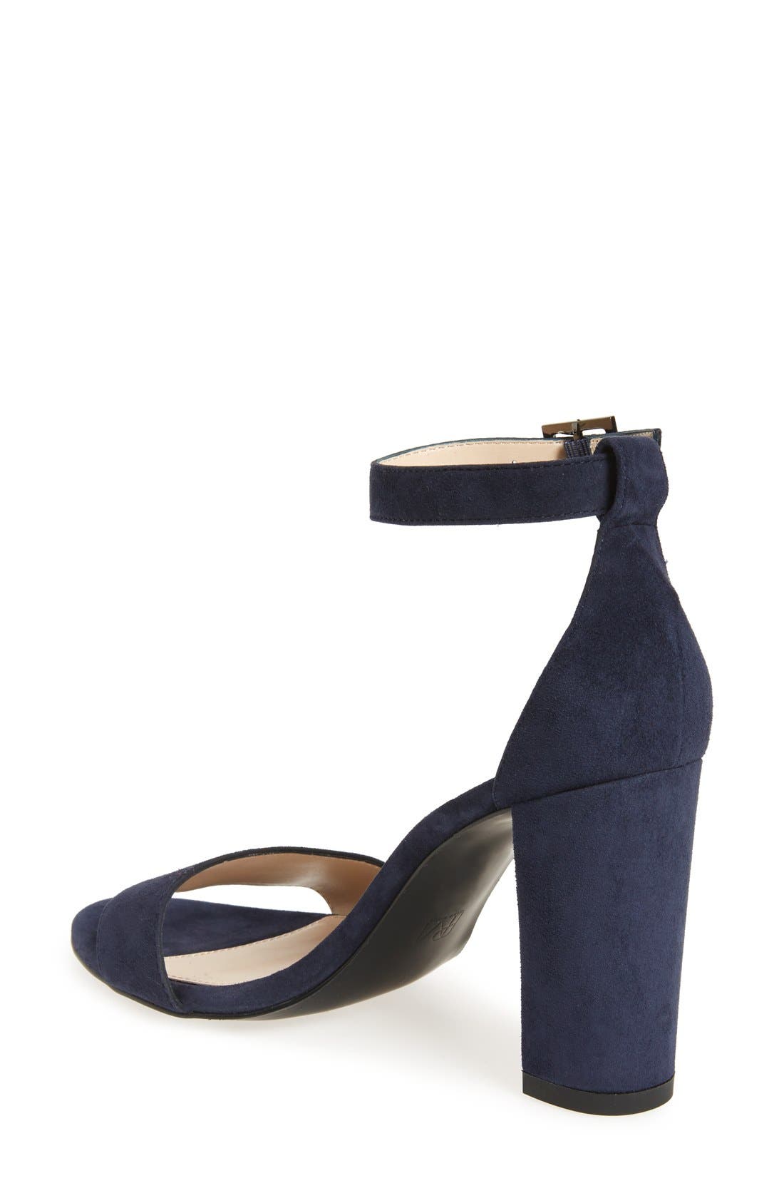 Bonnie Ankle Strap Sandal, Alternate, color, MIDNIGHT BLUE SUEDE
