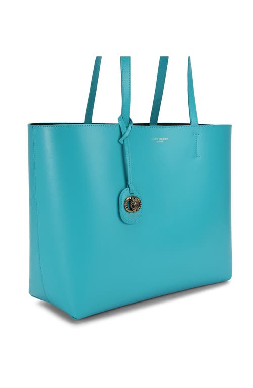 Kurt Geiger London Chelsea Leather Shopper Bag In Turquoise/aqua
