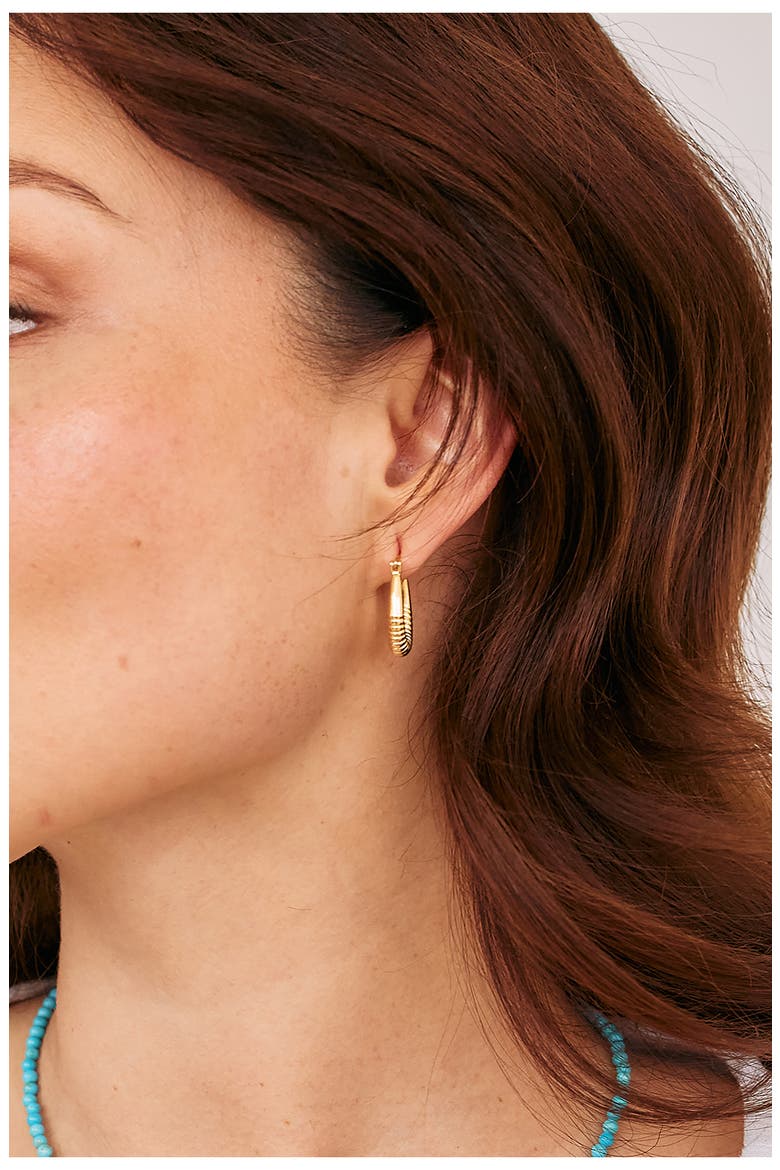 Rory Textured Hoop Earrings, Alternate, color, GOLD