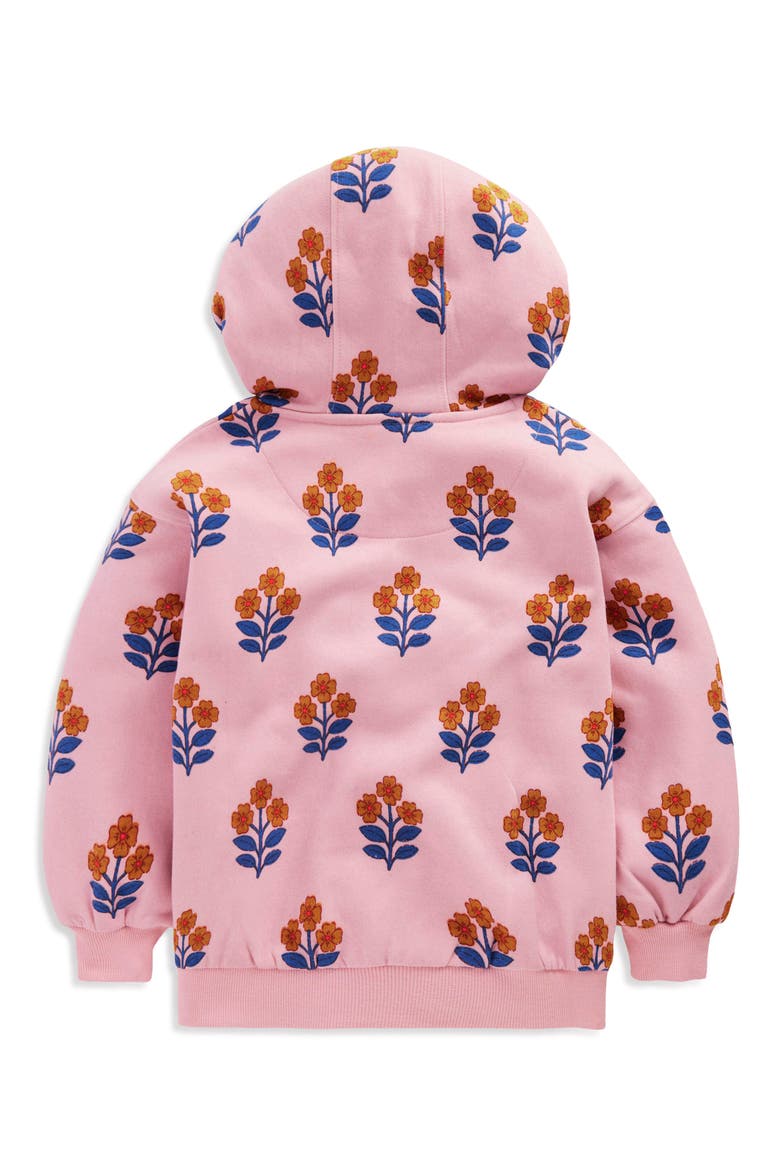 Kids' Floral Print Cotton Hoodie, Alternate, color, FORMICA PINK WOODBLOCK FLOWER
