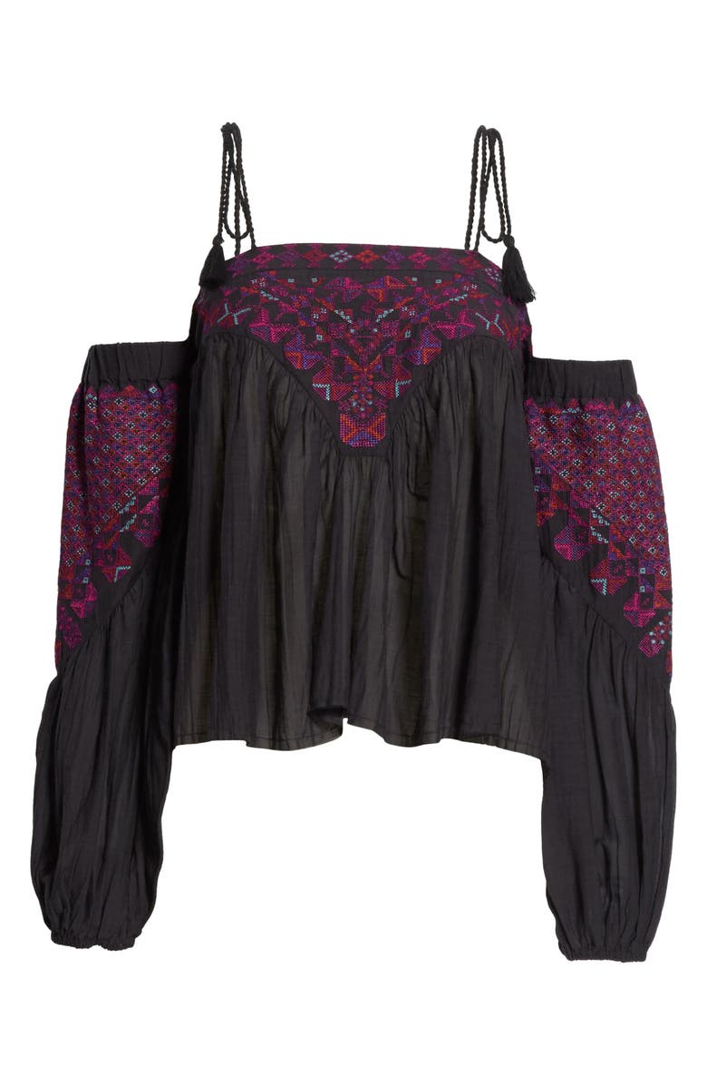 Free People Vacay Vibin' Cold Shoulder Top, Alternate, color, 