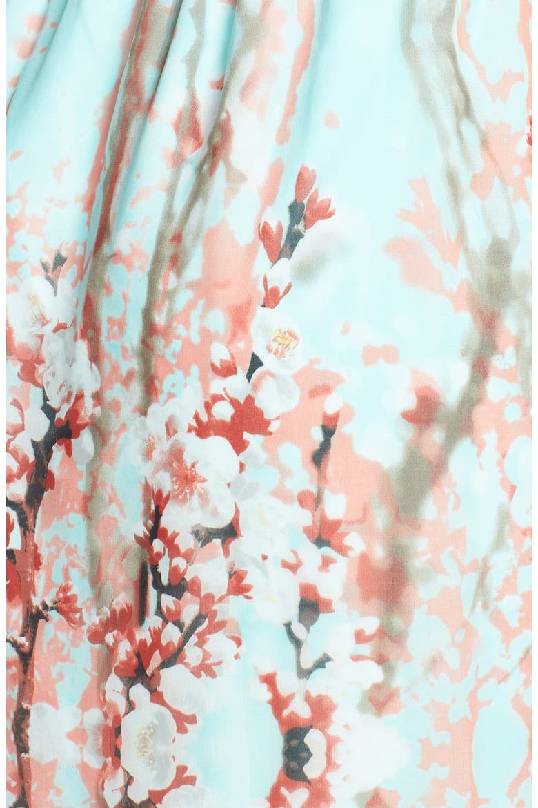 Print Chiffon Halter Maxi Dress, Alternate, color, CHERRY BLOSSOM SUPER PINK